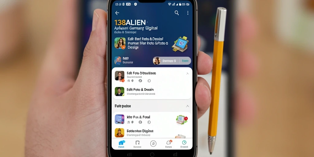 Tampilan antarmuka aplikasi Gambar Digital 138ALIEN yang modern dan intuitif.