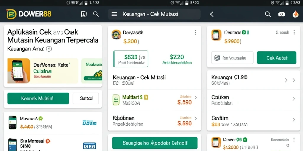 Tampilan antarmuka DOWER88 menampilkan mutasi keuangan dengan jelas.