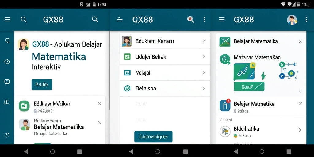 Tampilan antarmuka aplikasi GX88 yang menarik dan intuitif.