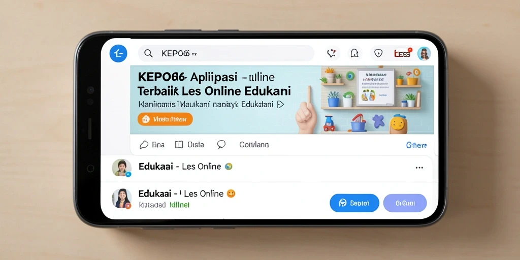 Antarmuka pengguna KEPO66 untuk Les Online yang interaktif dan menarik.
