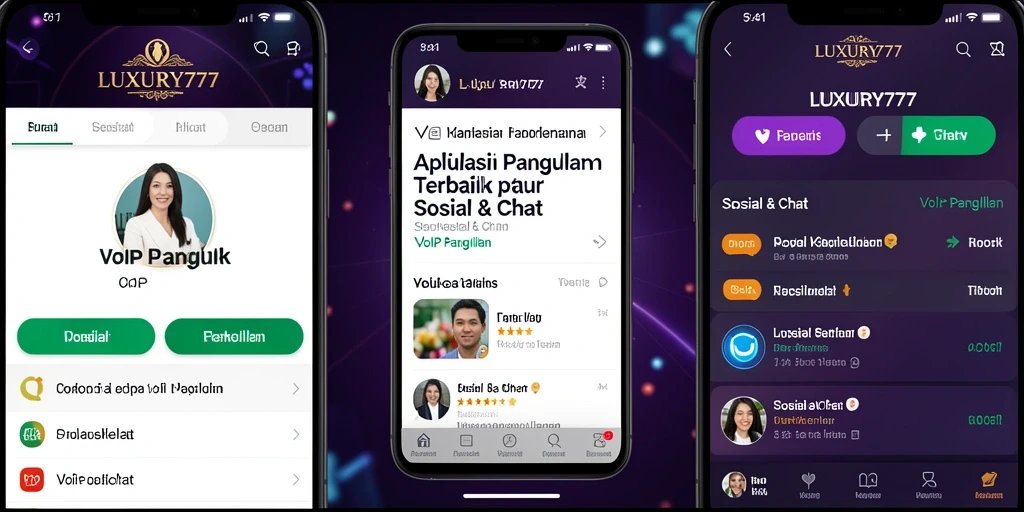 Antarmuka LUXURY777 menunjukkan fitur VoIP Panggilan yang intuitif.