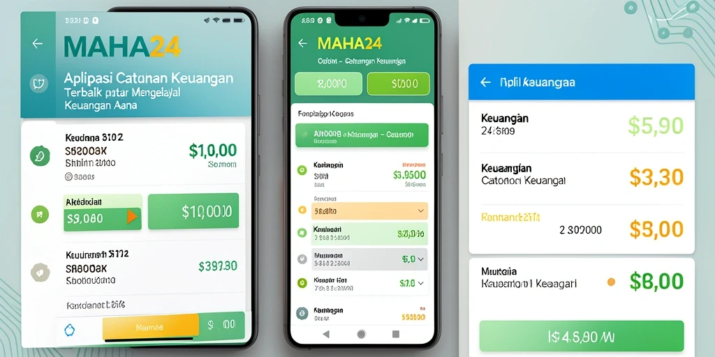 Antarmuka pengguna MAHA24 untuk catatan keuangan yang efisien.