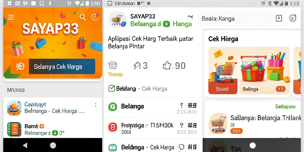 Antarmuka SAYAP33 menampilkan perbandingan harga dengan jelas dan menarik.