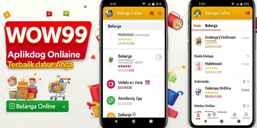 Tampilan antarmuka WOW99 yang menarik dan intuitif untuk belanja online.